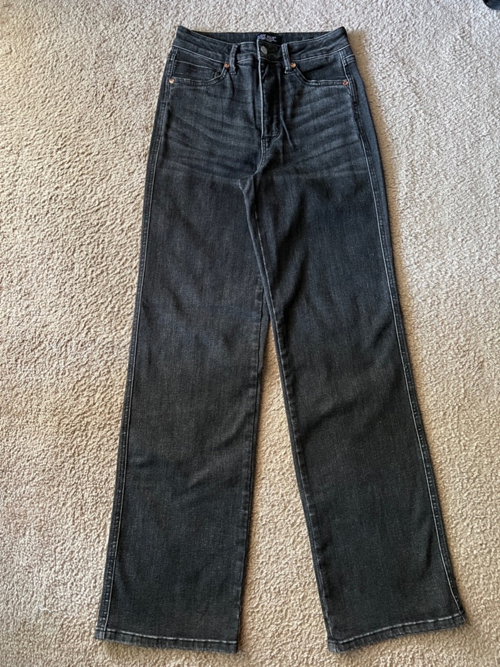Judy Blue Black High Rise Straight Leg Jeans Sz 5/27 - Picture 3 of 12